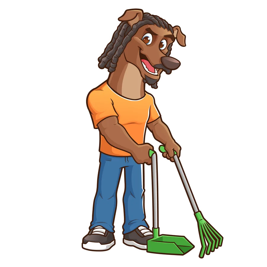 Mascot with scooping tools