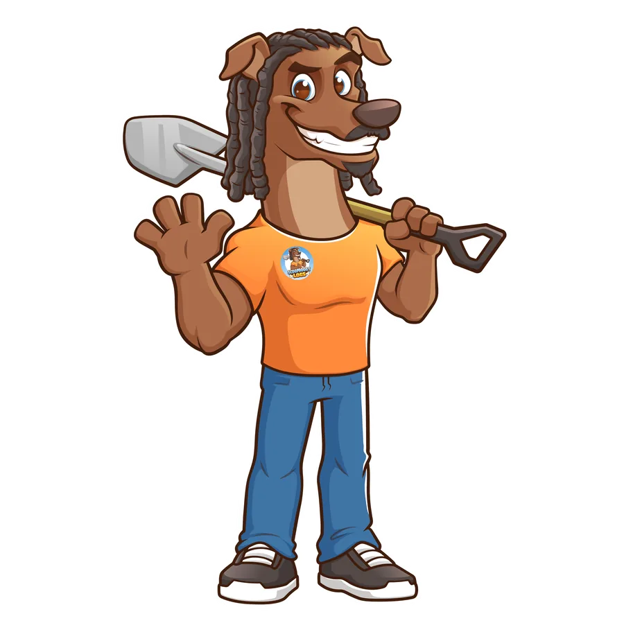 Scoop Doggy Logs mascot waving